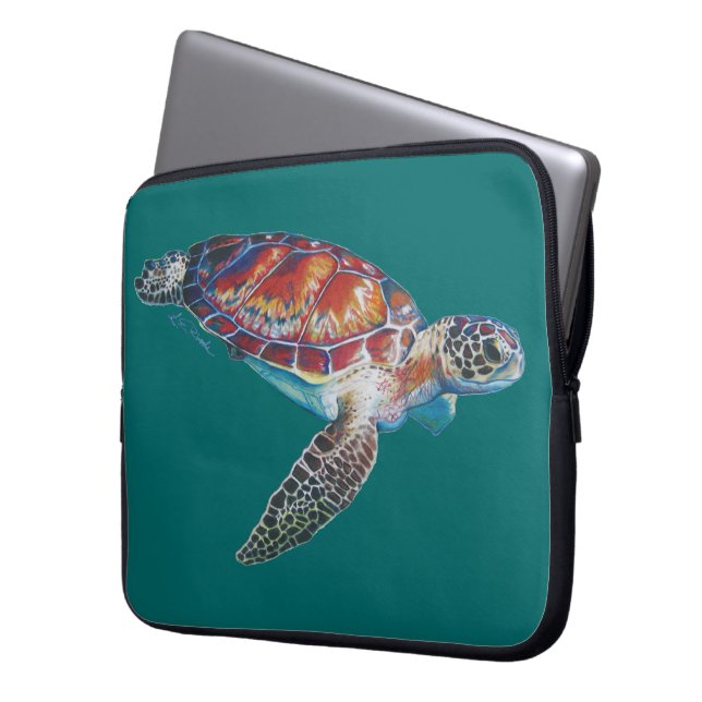 Sea Turtle Laptop Sleeve (Front Left)