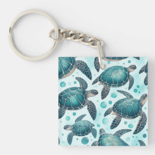 Sea Turtle Life (custom) Key Ring