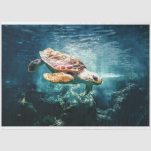 Sea Turtle Loggerhead Decoupage Tissue Paper