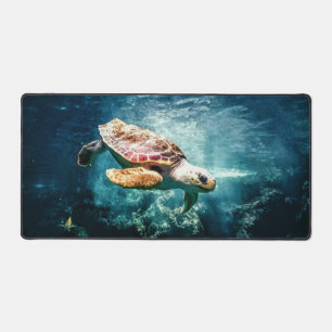 Sea Turtle Loggerhead  Desk Mat