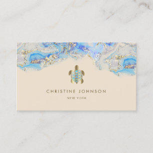 sea turtle logo business card