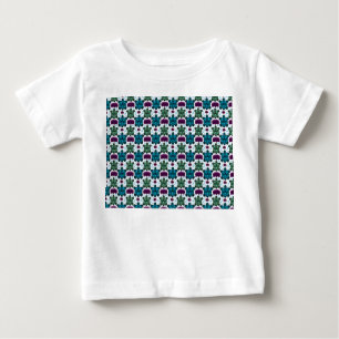 Sea Turtle & Lotus Flower Pattern Baby T-Shirt