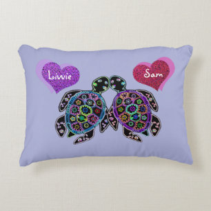 Sea Turtle Love Accent Pillow
