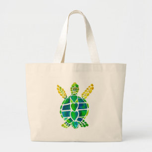 Sea Turtle Love Collection Large Tote Bag