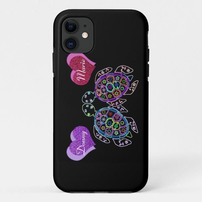 Sea Turtle Love Song Case-Mate iPhone Case (Back)