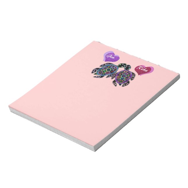 Sea Turtle Love Song Notepad (Rotated)