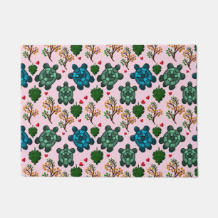Sea Turtle Lover Gift, Cute Turtle Pattern, Marine Doormat