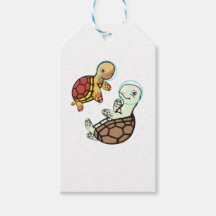 Sea Turtle Lover Kids Space Astronaut Sea Turtle Gift Tags
