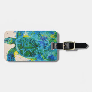 sea turtle luggage tag