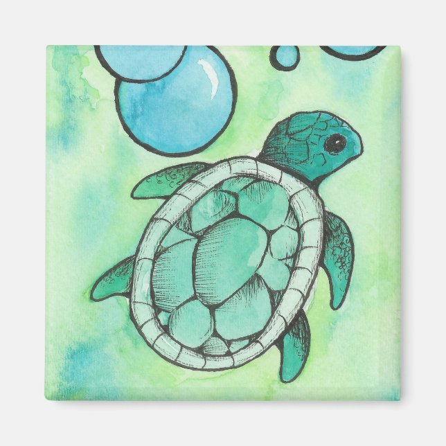 Sea Turtle Magnet (Front)