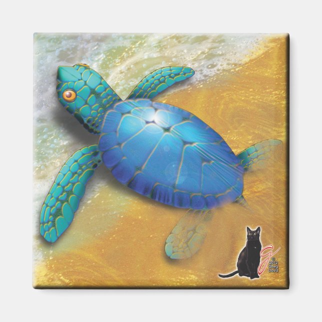 Sea Turtle Magnet (Front)