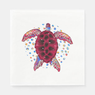Sea turtle marine animal gift turtle napkin