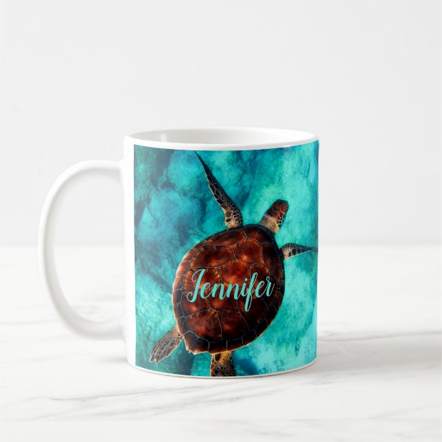 Sea Turtle Marine Life Coffee Mug (Left)