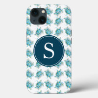 Sea Turtle Monogram Beachy Phone Case