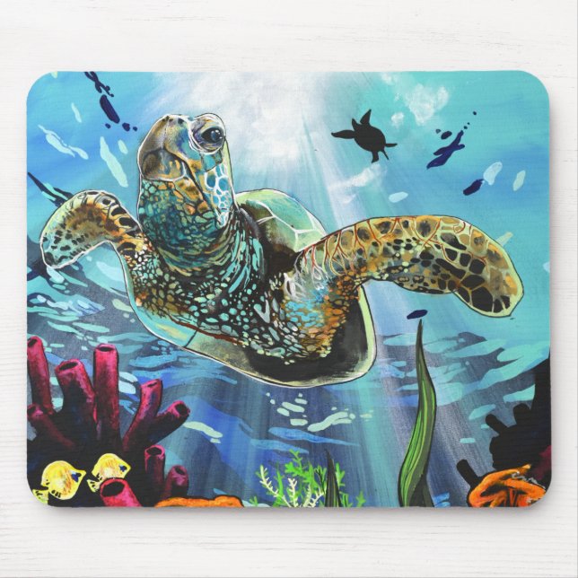 Sea Turtle Mouse Pad (Front)