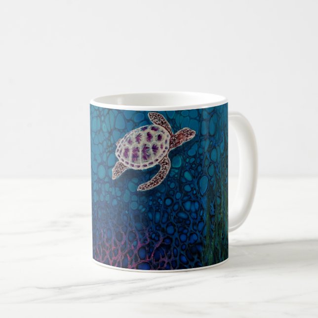 sea turtle mug (Front Right)