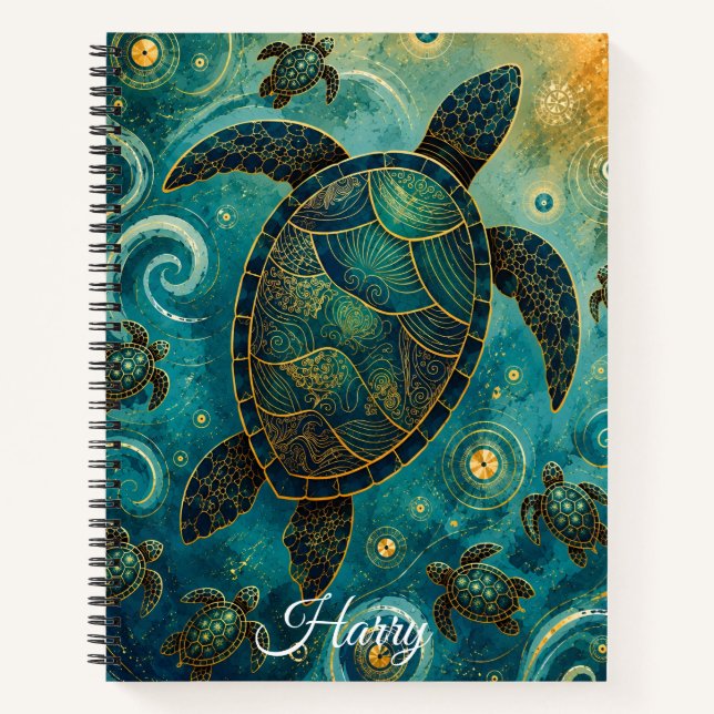 sea turtle, notebook (Front)