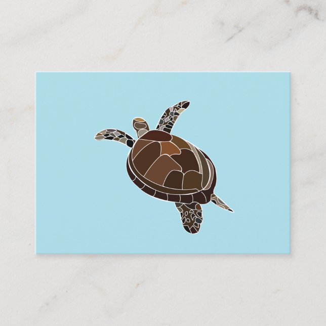 Sea Turtle Ocean Beach Business Card (Front)