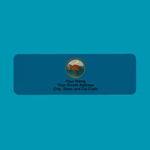 Sea Turtle Ocean Blue Address Labels