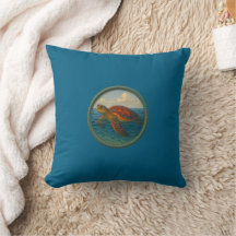 Sea Turtle Ocean Blue Pillows