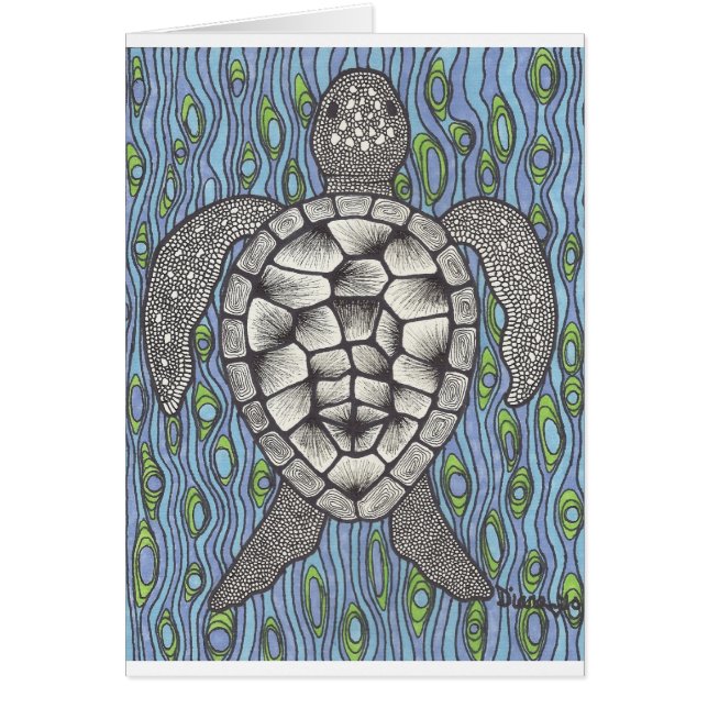 Sea turtle on blue (Front)