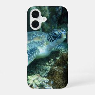 Sea Turtle on Seabed Photo iPhone 16 Case