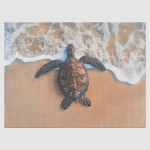 Sea Turtle on the Beach Decoupage Tissue Paper