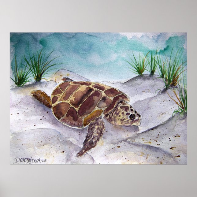 sea_turtle_painting_2 poster (Front)