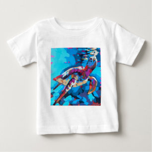 Sea Turtle Painting - Beach Home Decor Baby T-Shirt