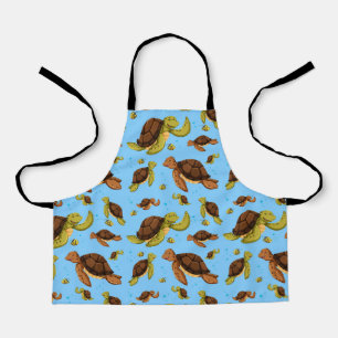 Sea Turtle Pattern Apron