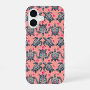 Sea Turtle Pattern iPhone 16 Case