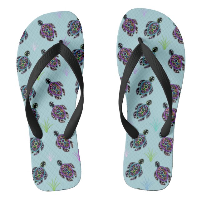 Sea Turtle Pattern Jandals (Footbed)
