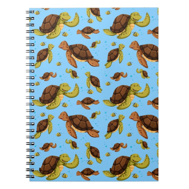 Sea Turtle Pattern Notebook (Front)