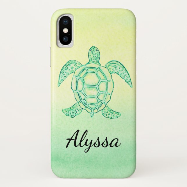 Sea turtle phone case (Back)