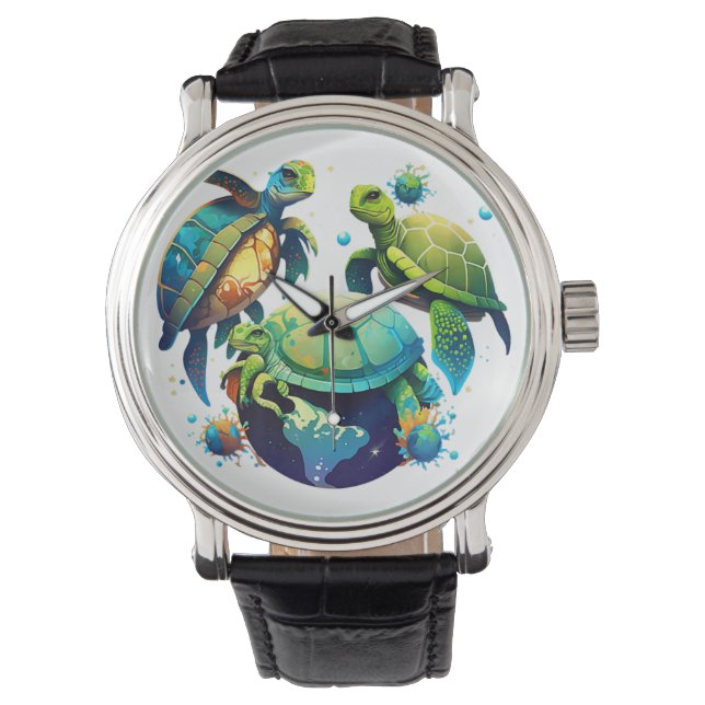 Sea Turtle Planet World Environment Earth Day Watch (Front)