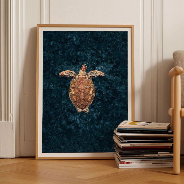 Sea Turtle Print Turtle Poster Sea Print Sea Wall  (Creator Uploaded)