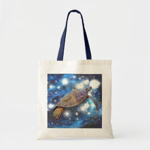 Sea turtle prints tote bag