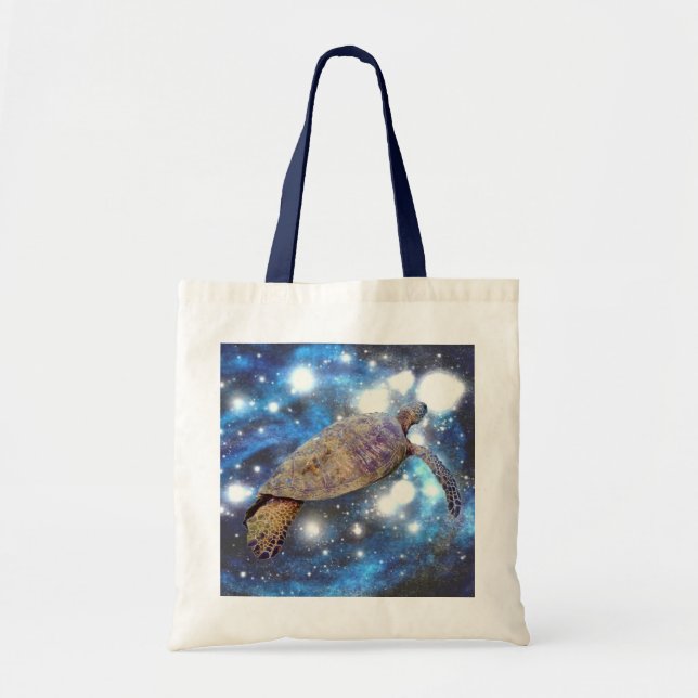 Sea turtle prints tote bag (Front)
