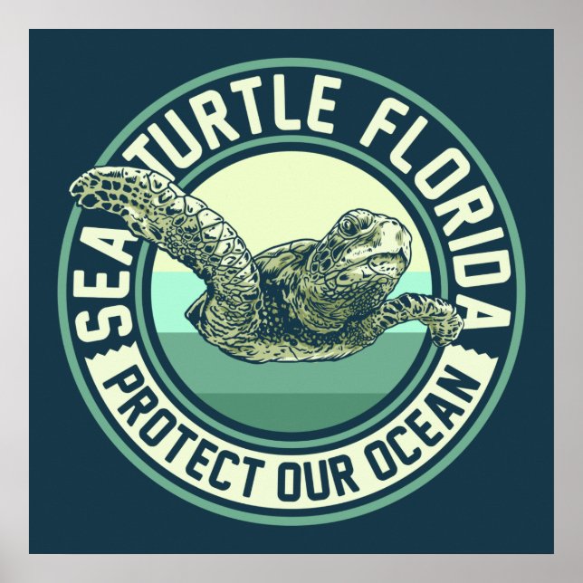 Sea Turtle Protection Poster (Front)