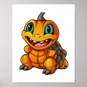 Sea Turtle Pumpkin Lazy Halloween Party Costume Poster