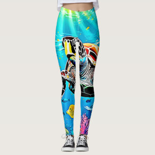 Sea Turtle Reef Life Leggings