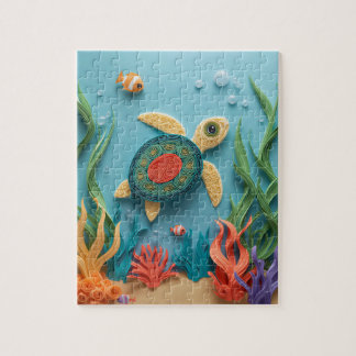Sea Turtle Reef Paper Quilling Jigsaw Puzzle