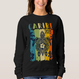 Sea Turtle Retro Caribe Family Vacation Sweatshirt