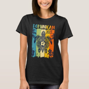 Sea Turtle Retro Dominican Republic Family Vacatio T-Shirt