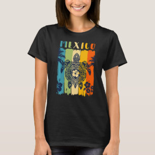 Sea Turtle Retro Mexico Theme Family Vacation   T-Shirt