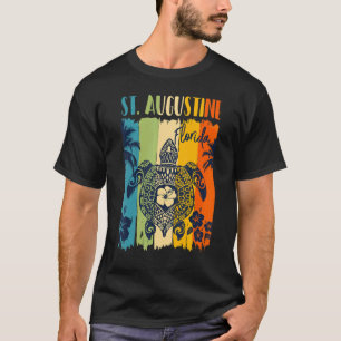 Sea Turtle Retro St Augustine Florida Family Vaca T-Shirt