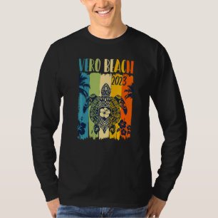Sea Turtle Retro Vero Beach Florida Family Vacatio T-Shirt
