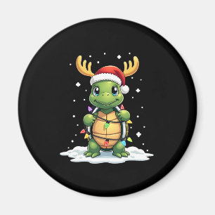 Sea Turtle Santa Christmas Lights Cute Xmas Men Wo Magnet