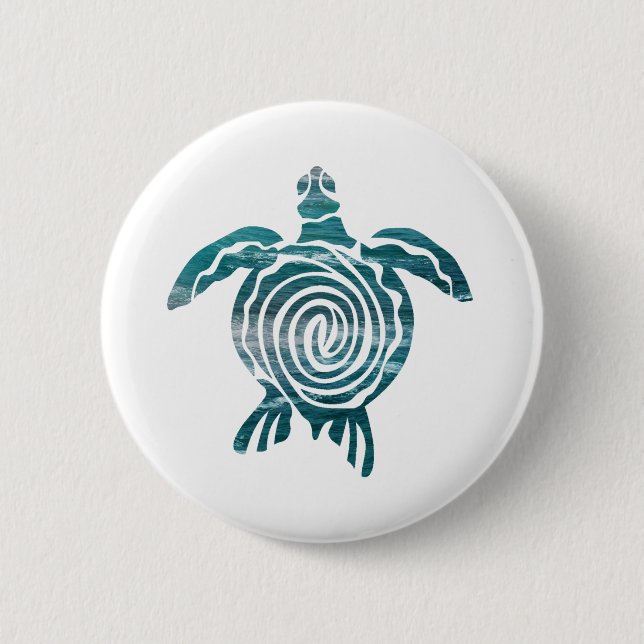 Sea Turtle Save The Turtle 6 Cm Round Badge (Front)