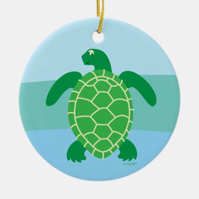 Sea Turtle Season Ornament (Front)